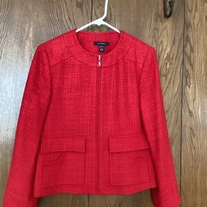 Red suit jacket